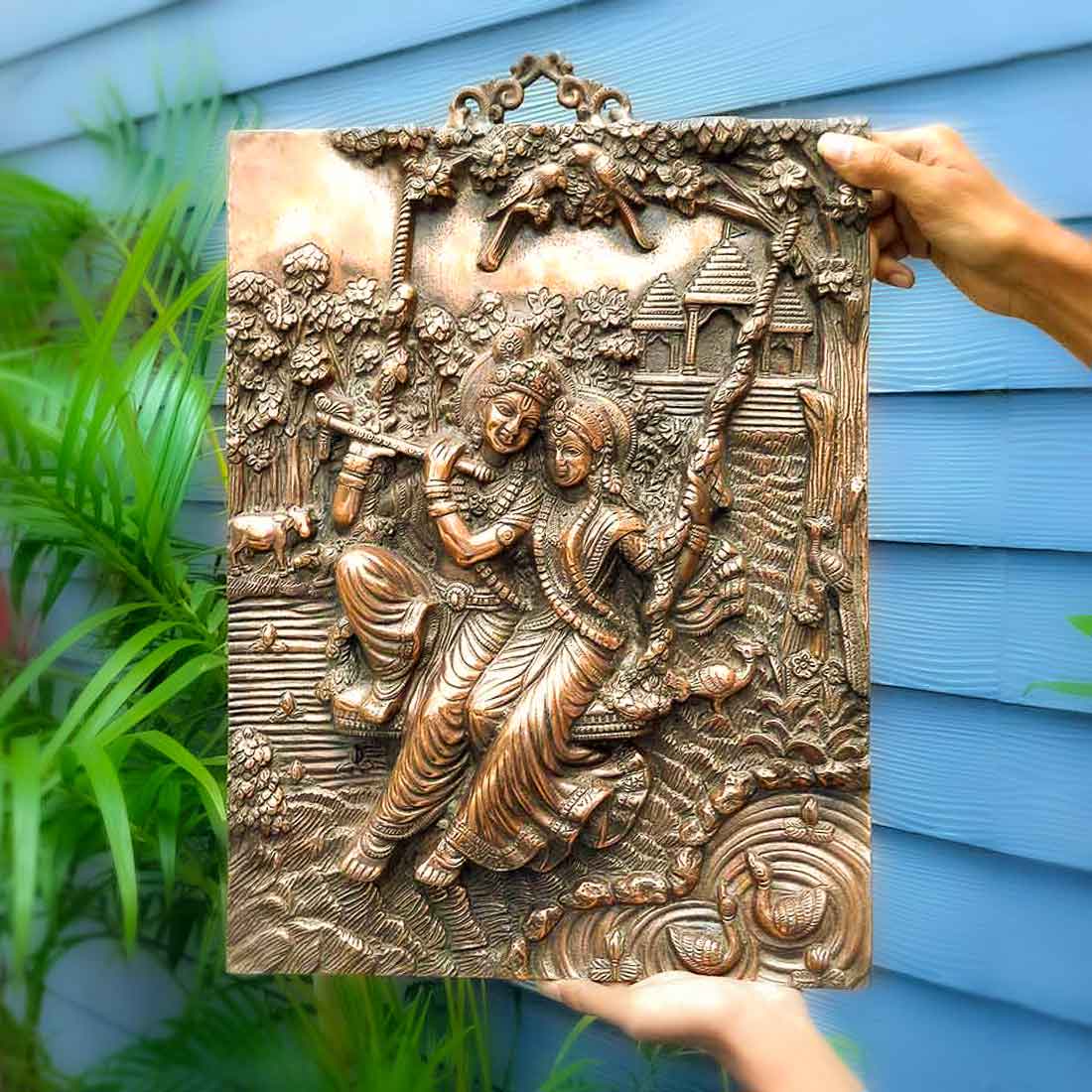 Radha Krishna Wall Hanging -  For for Living Room & Gifts - 21 Inch - ApkaMart