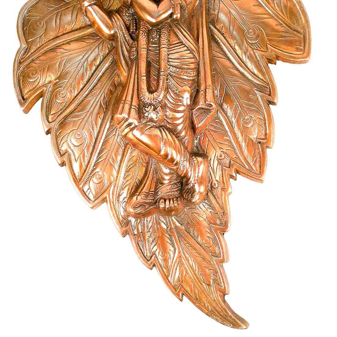 Krishna Wall Art  | Living Room Decor Leaf Design - 19 inch - ApkaMart