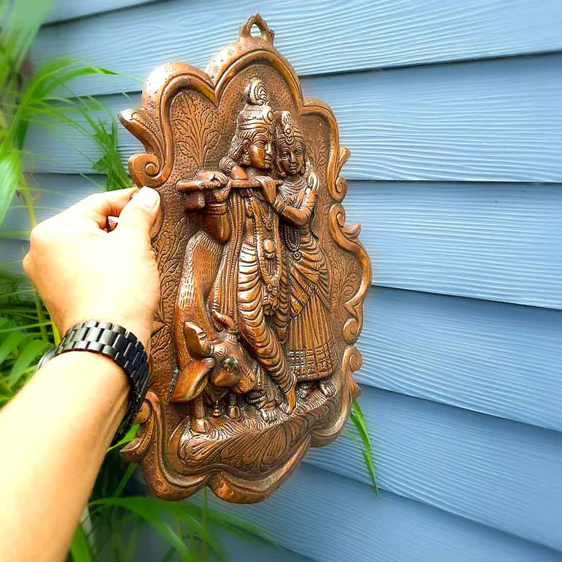 Living Room Decor | Radha Krishna Wall Hanging - 16 Inch - ApkaMart