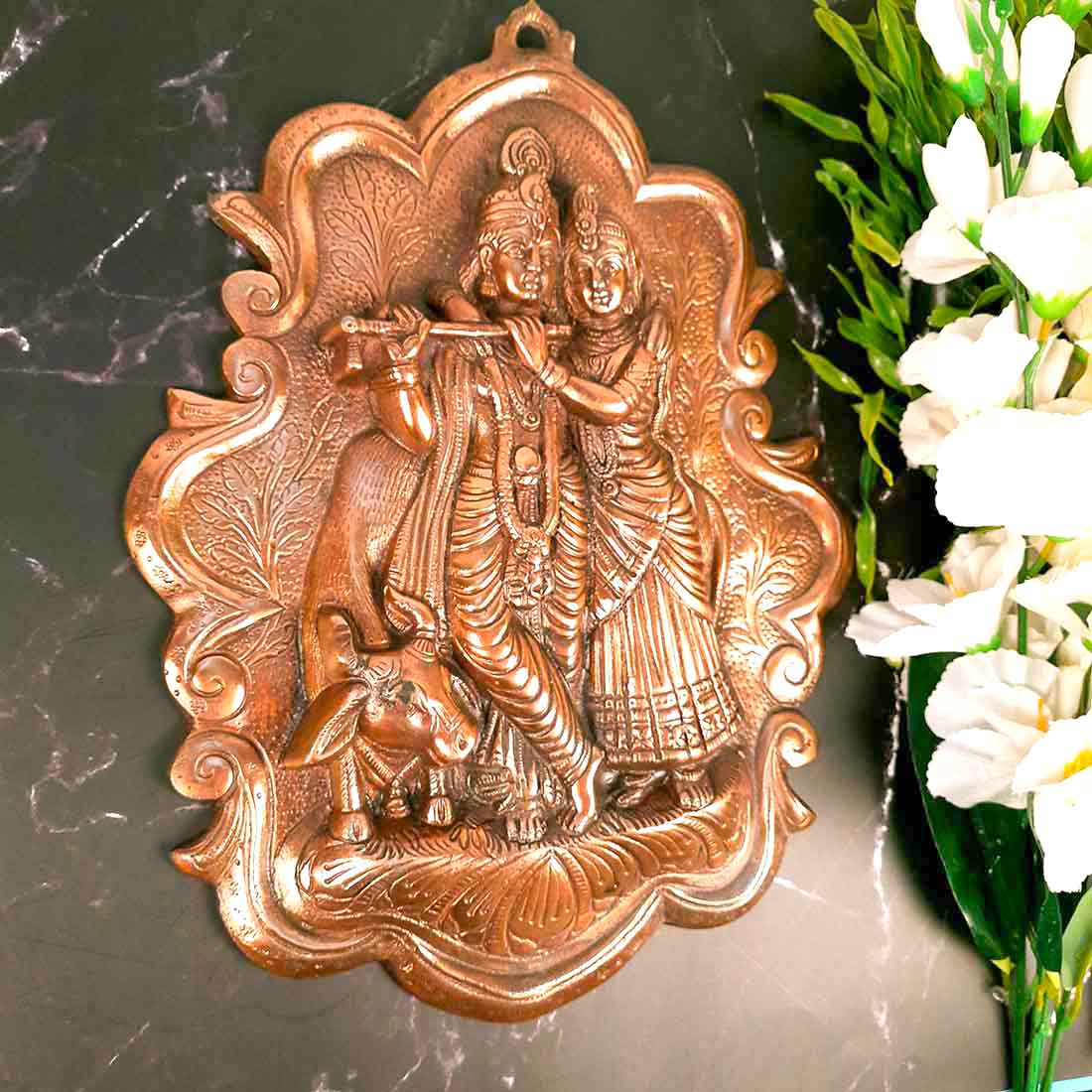 Living Room Decor | Radha Krishna Wall Hanging - 16 Inch - ApkaMart