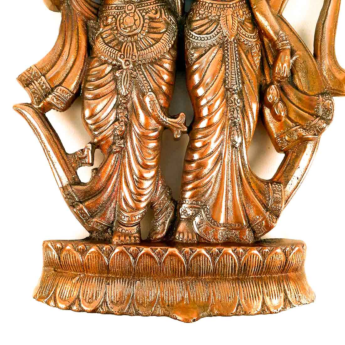 Radha Krishna Murti Wall Hanging | Shri Radhe Krishna Playing Flute With Om Wall Art Statue Idol - for Home, Living Room, Office, Puja , Entrance Decoration & Gifts - 25 inch