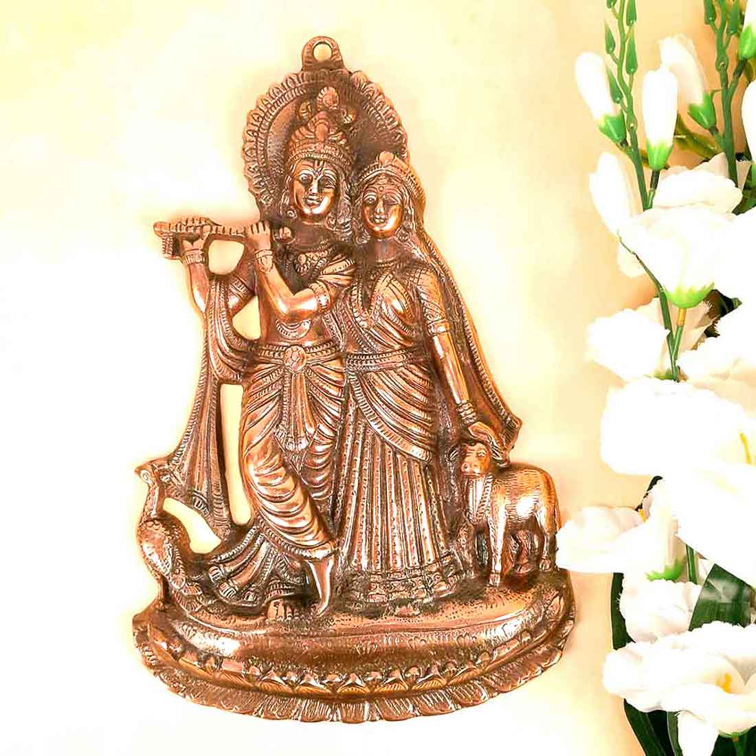 Radha Krishna Wall Art | Wall Decor for Living Room - 15 Inch - ApkaMart