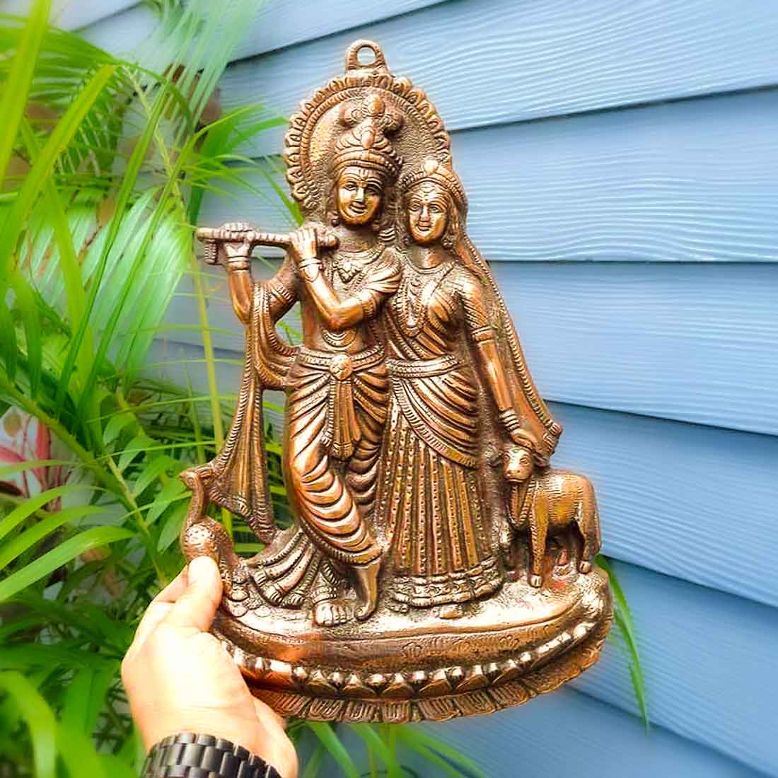 Radha Krishna Wall Art | Wall Decor for Living Room - 15 Inch - ApkaMart