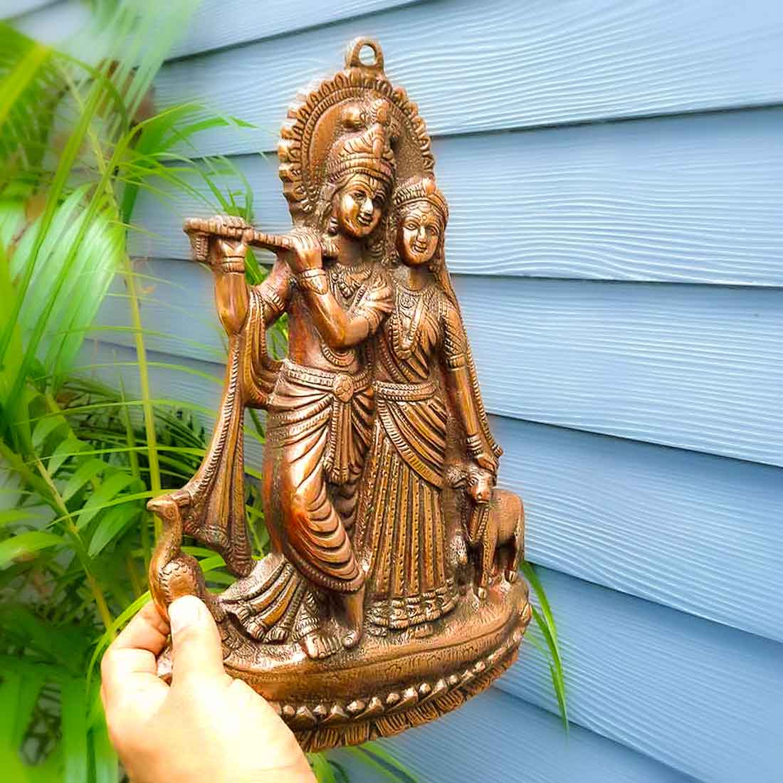 Radha Krishna Wall Art | Wall Decor for Living Room - 15 Inch - ApkaMart