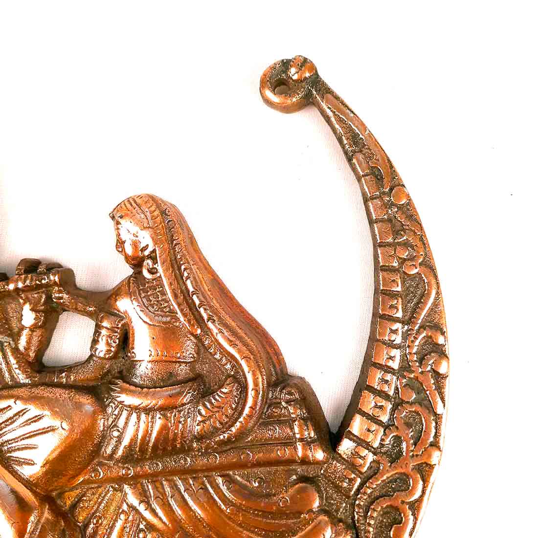 Krishna Wall Hanging | Metal Wall Art Moon Design - 9 Inch - ApkaMart