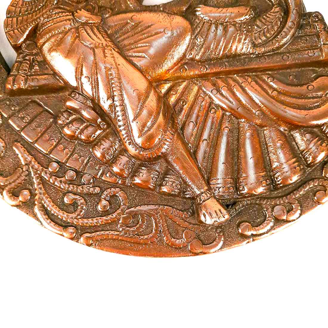 Krishna Wall Hanging | Metal Wall Art Moon Design - 9 Inch - ApkaMart