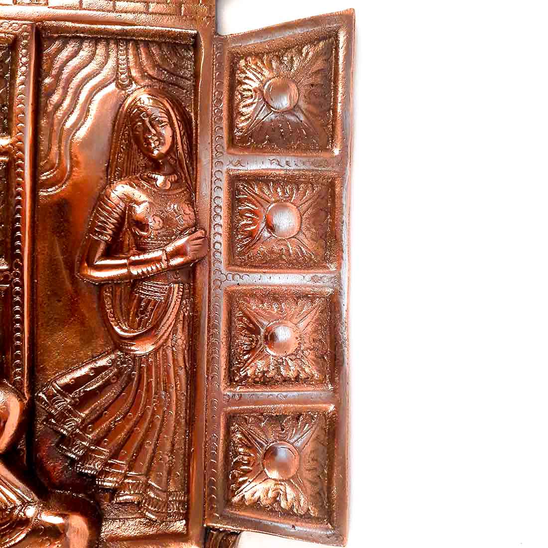 Radha Krishna Wall Hanging - Metal Wall Art Decor - 18 Inch - ApkaMart