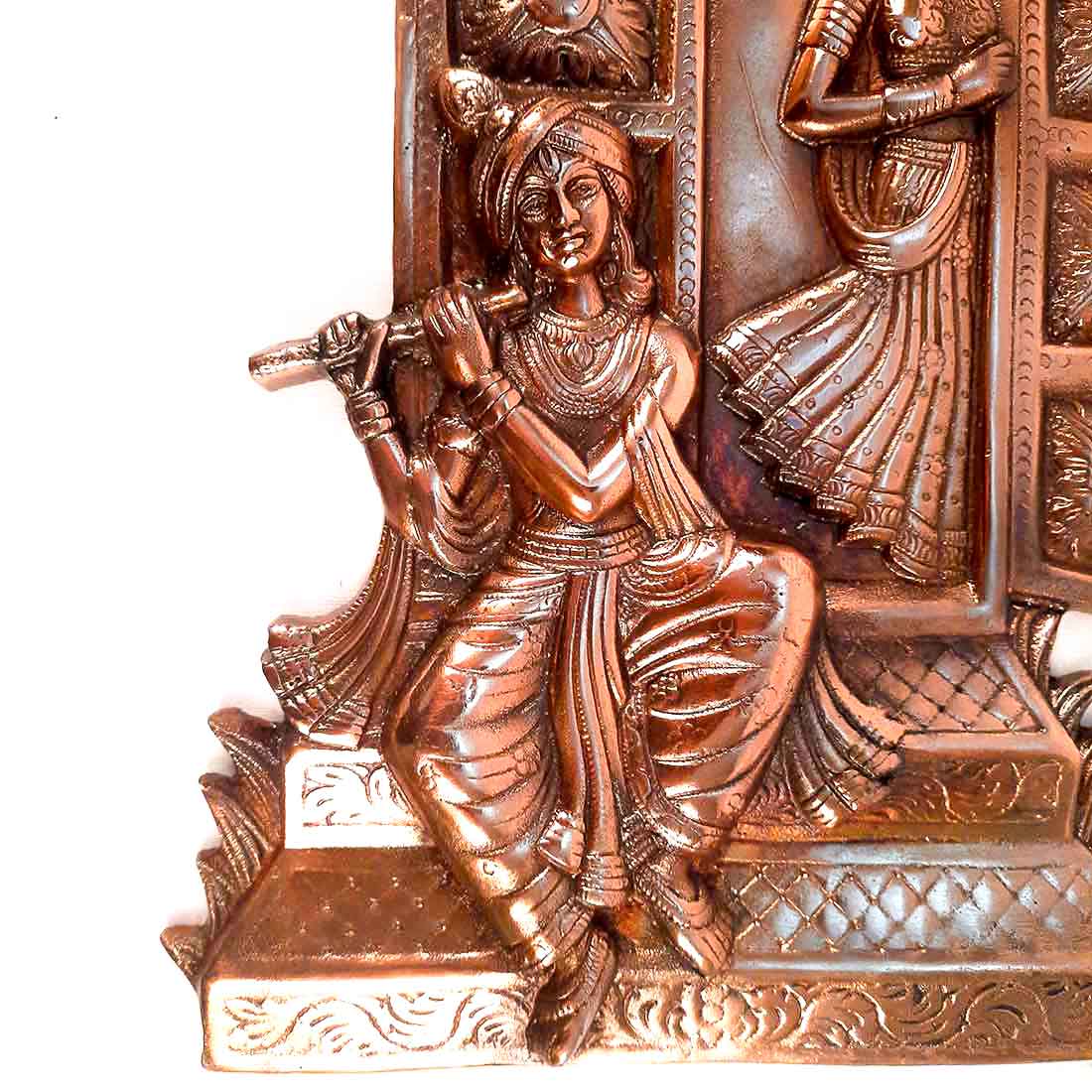 Radha Krishna Wall Hanging - Metal Wall Art Decor - 18 Inch - ApkaMart