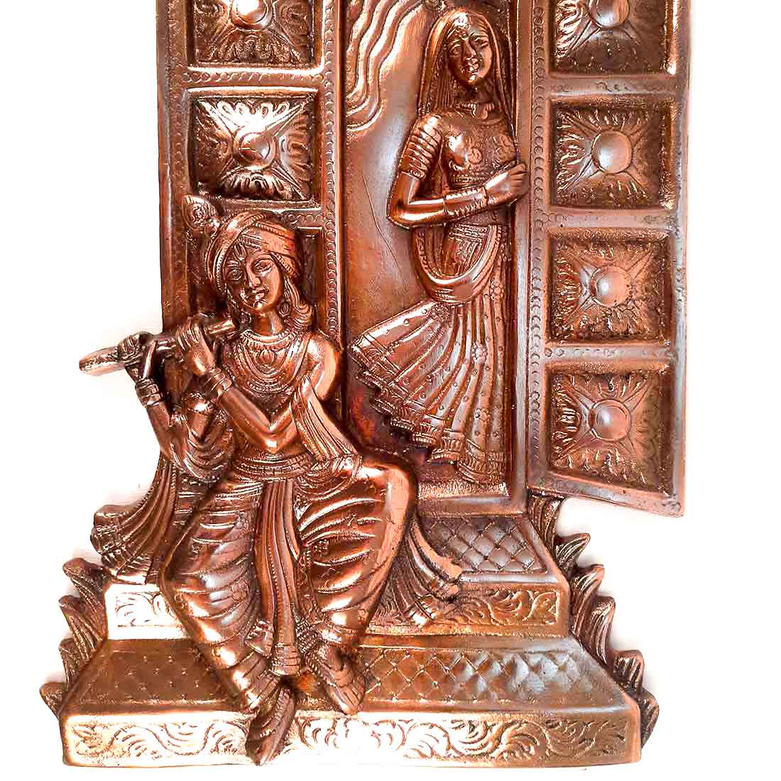 Radha Krishna Wall Hanging - Metal Wall Art Decor - 18 Inch - ApkaMart
