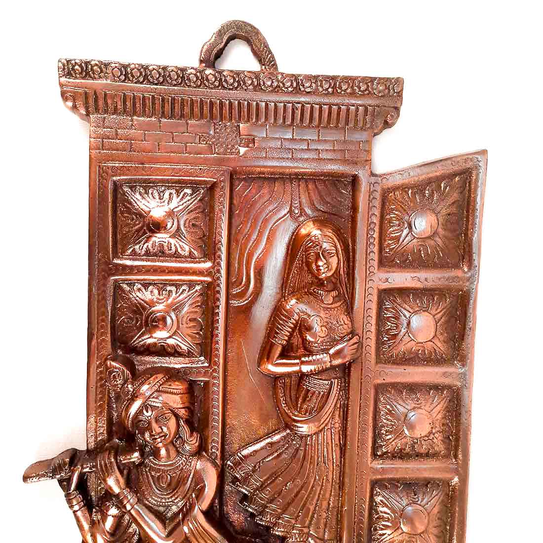 Radha Krishna Wall Hanging - Metal Wall Art Decor - 18 Inch - ApkaMart