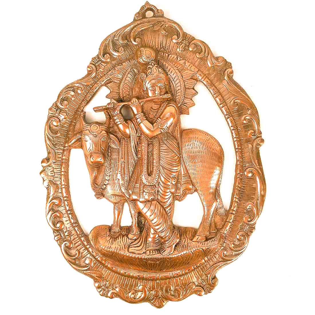 Krishna Playing Flute - Metal Wall Hanging - 16 Inch - ApkaMart