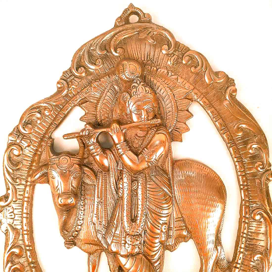 Krishna Playing Flute - Metal Wall Hanging - 16 Inch - ApkaMart