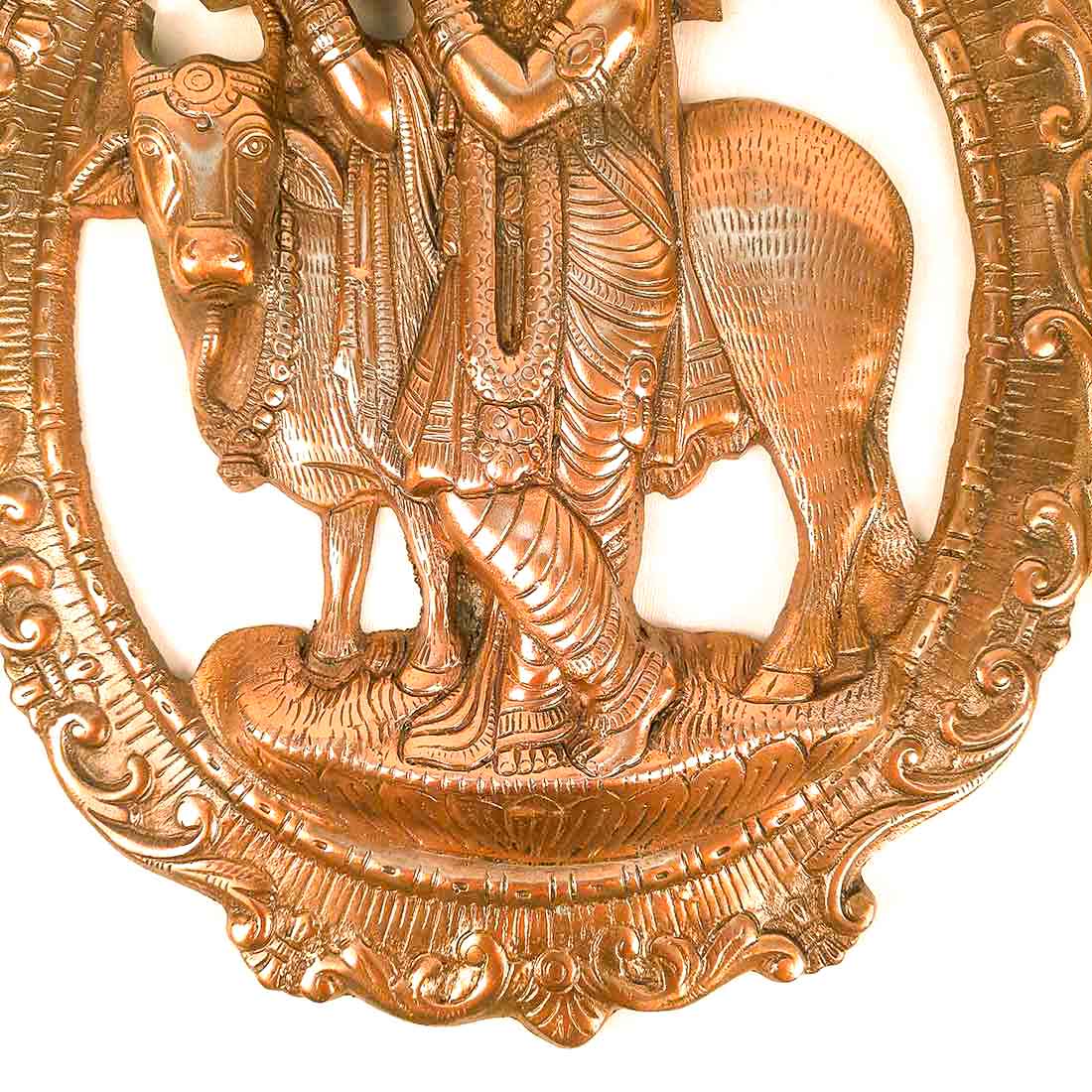 Krishna Playing Flute - Metal Wall Hanging - 16 Inch - ApkaMart