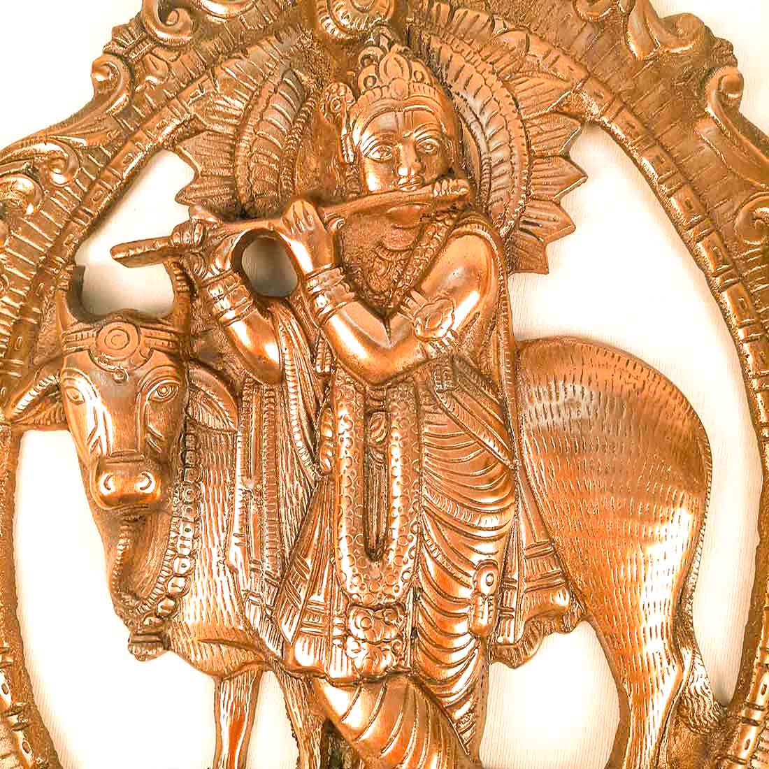 Krishna Playing Flute - Metal Wall Hanging - 16 Inch - ApkaMart