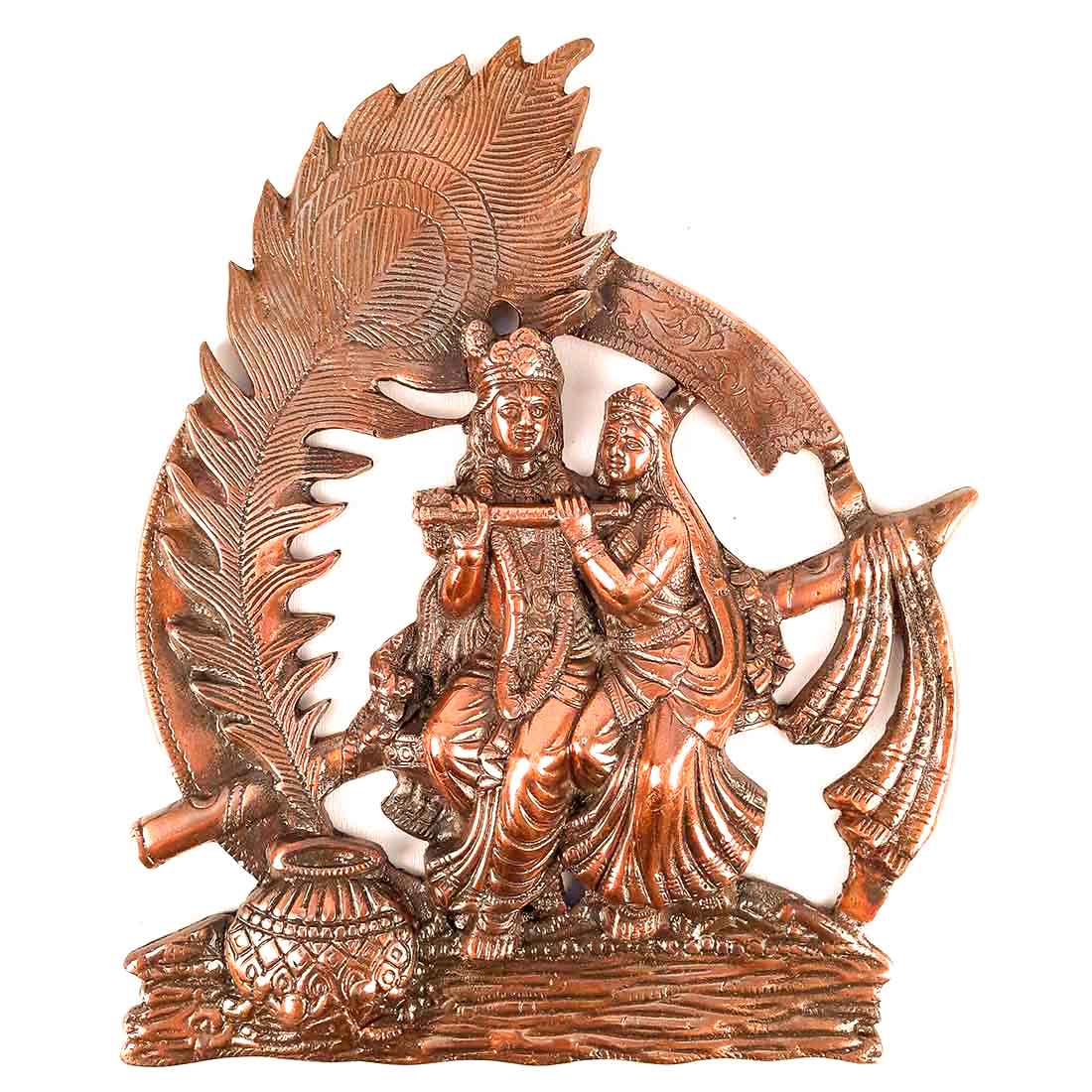 Wall Art for Living Room | Metal Wall Decor Morpankh Design - 16 Inch - ApkaMart