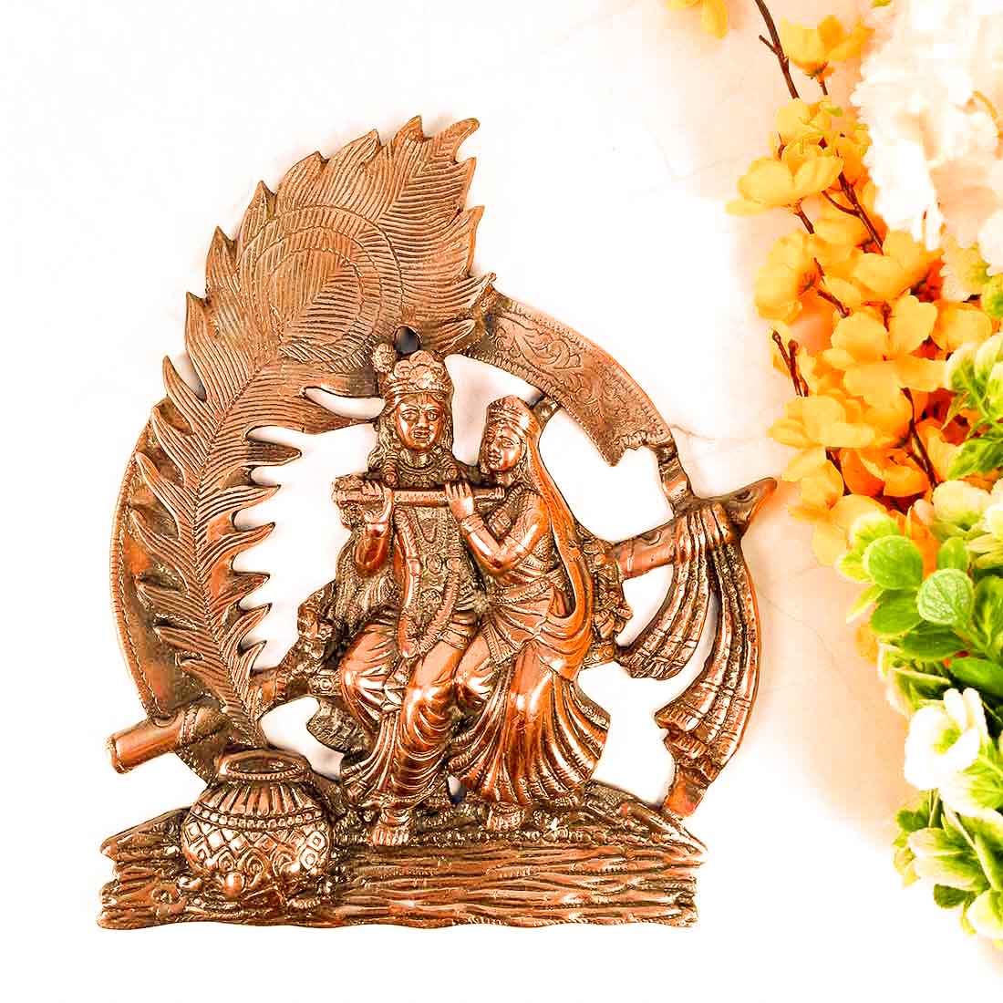 Wall Art for Living Room | Metal Wall Decor Morpankh Design - 16 Inch - ApkaMart