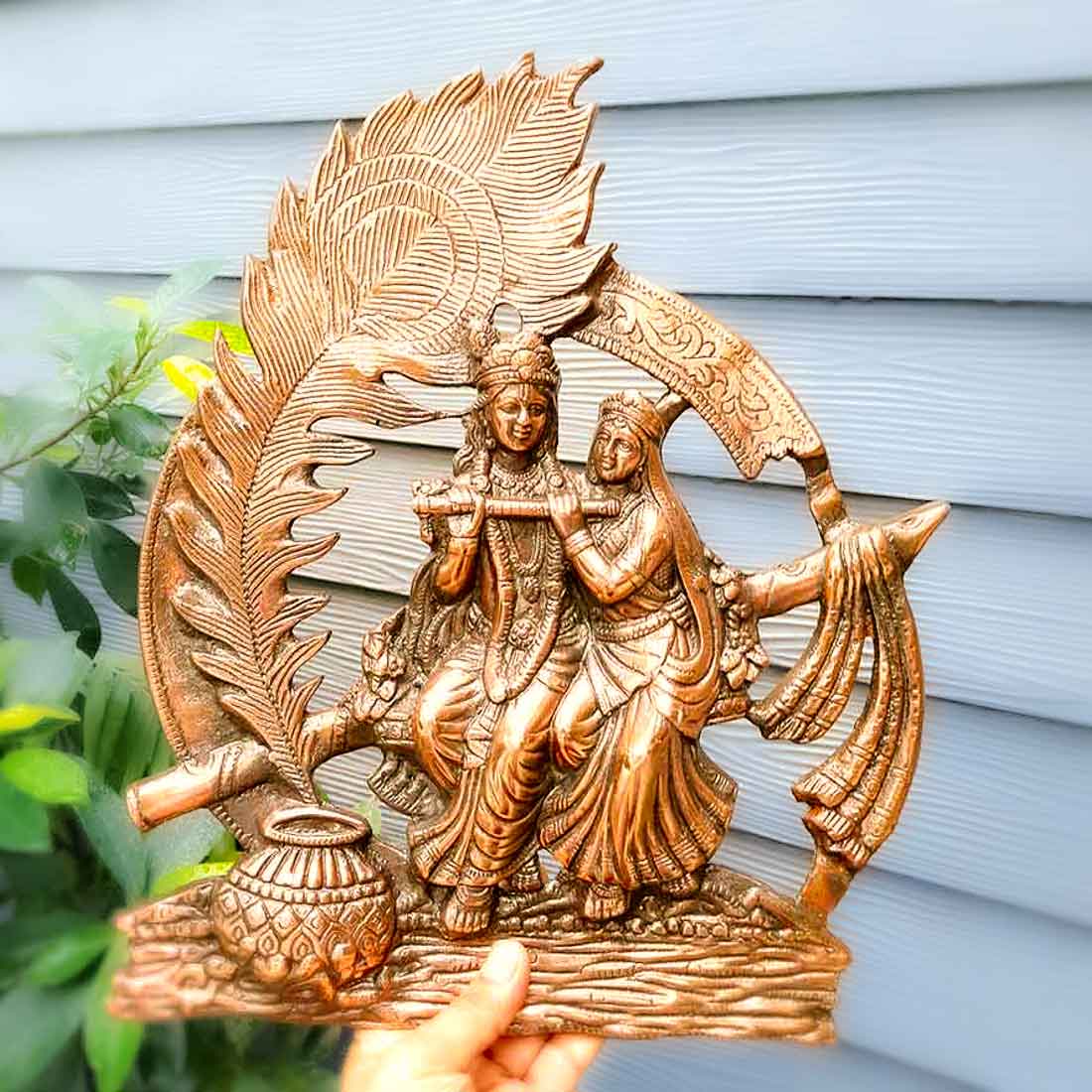 Wall Art for Living Room | Metal Wall Decor Morpankh Design - 16 Inch - ApkaMart