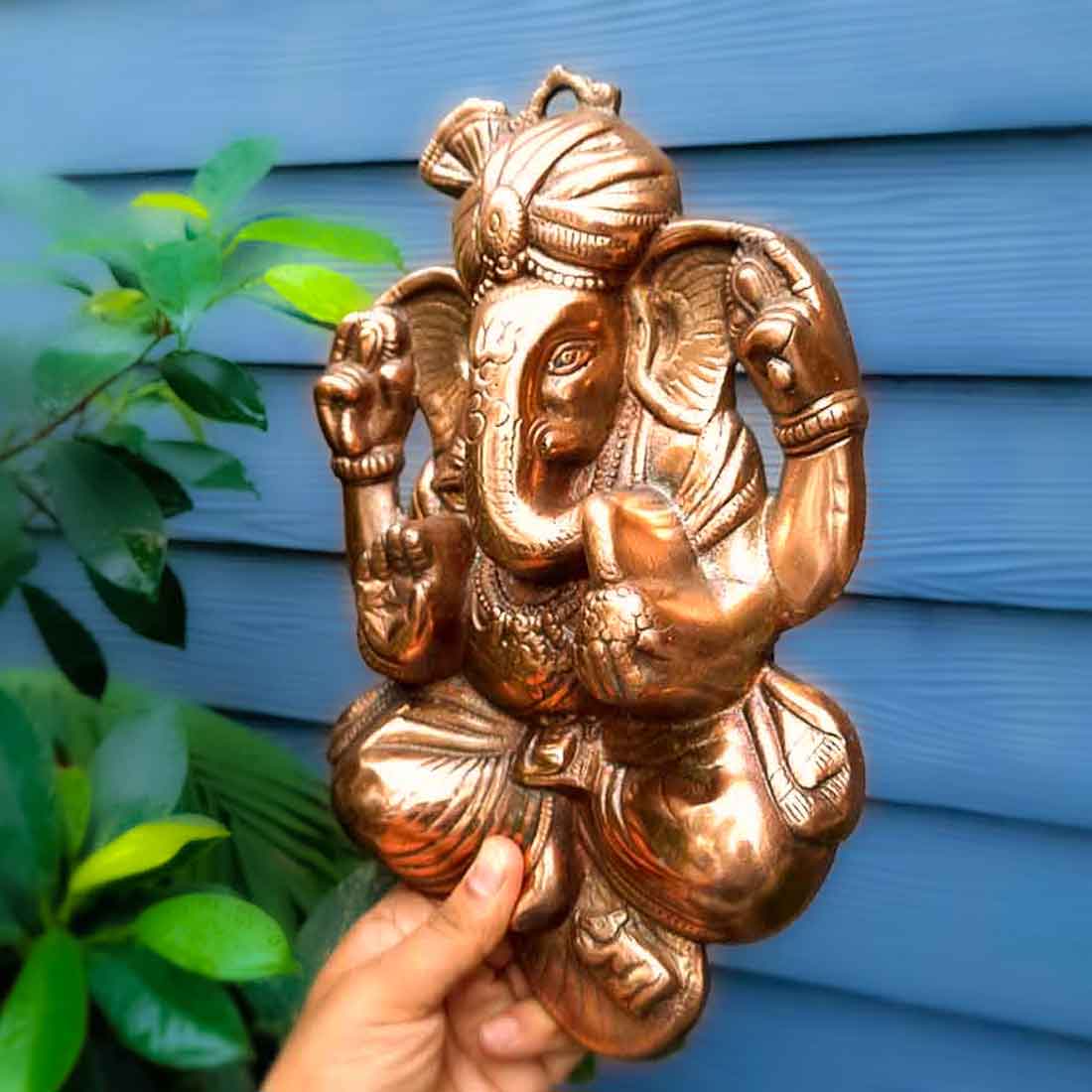 Ganesh Wall Hanging | Pagdi Ganesha Wall Decor - 13 Inch - ApkaMart