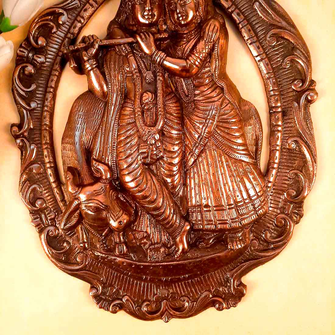 Radha Krishna Wall Art | Home Wall Decor - 16 Inch - ApkaMart