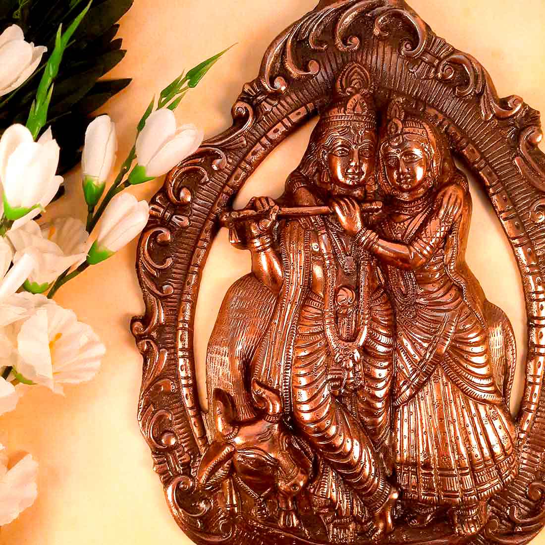 Radha Krishna Wall Art | Home Wall Decor - 16 Inch - ApkaMart