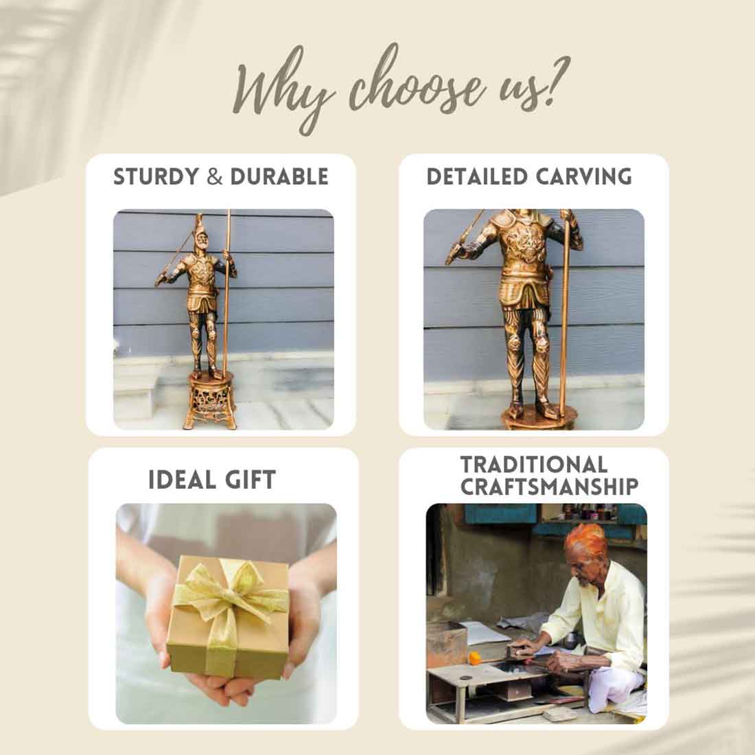 Soldier Figurine - Antique Showpiece - For Table Decor & Gifts - 35 Inch - ApkaMart