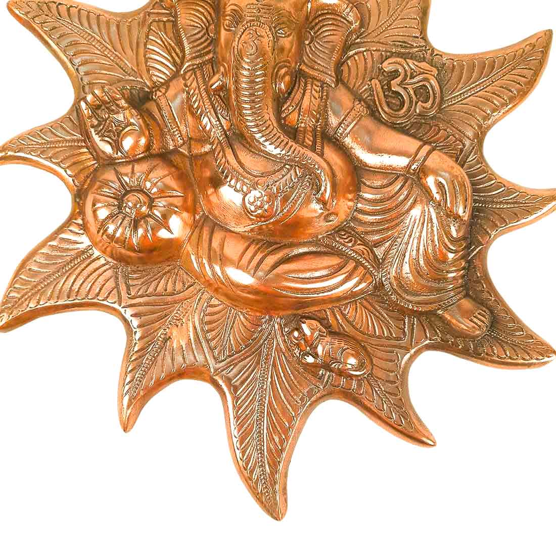 Ganesh ji Wall Hanging - Metal Wall Art -15 Inch - ApkaMart