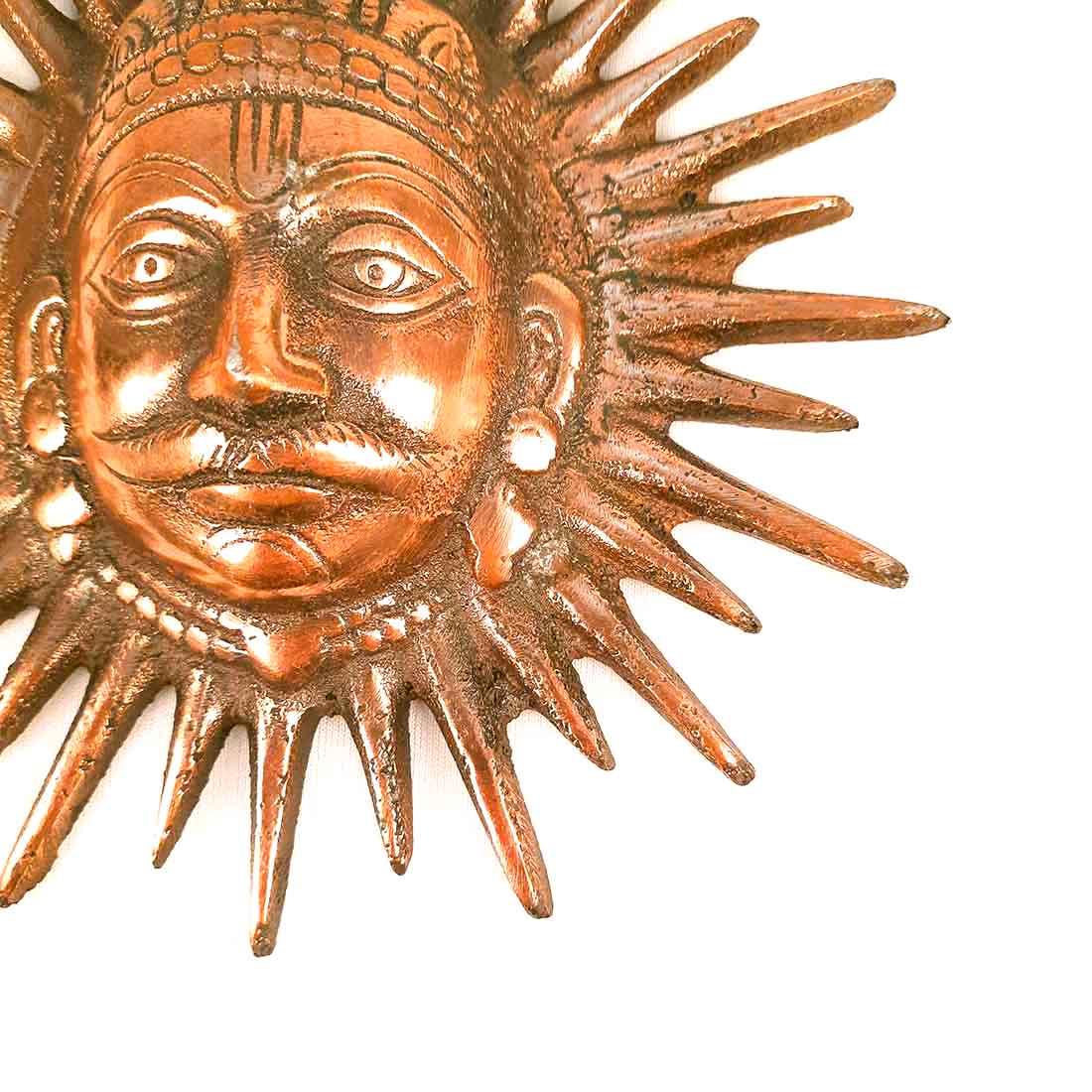 Sun Wall Hanging - Metal Wall Decor - For Living Room Interior Decoration - 6 Inch - ApkaMart #Size_8 Inch