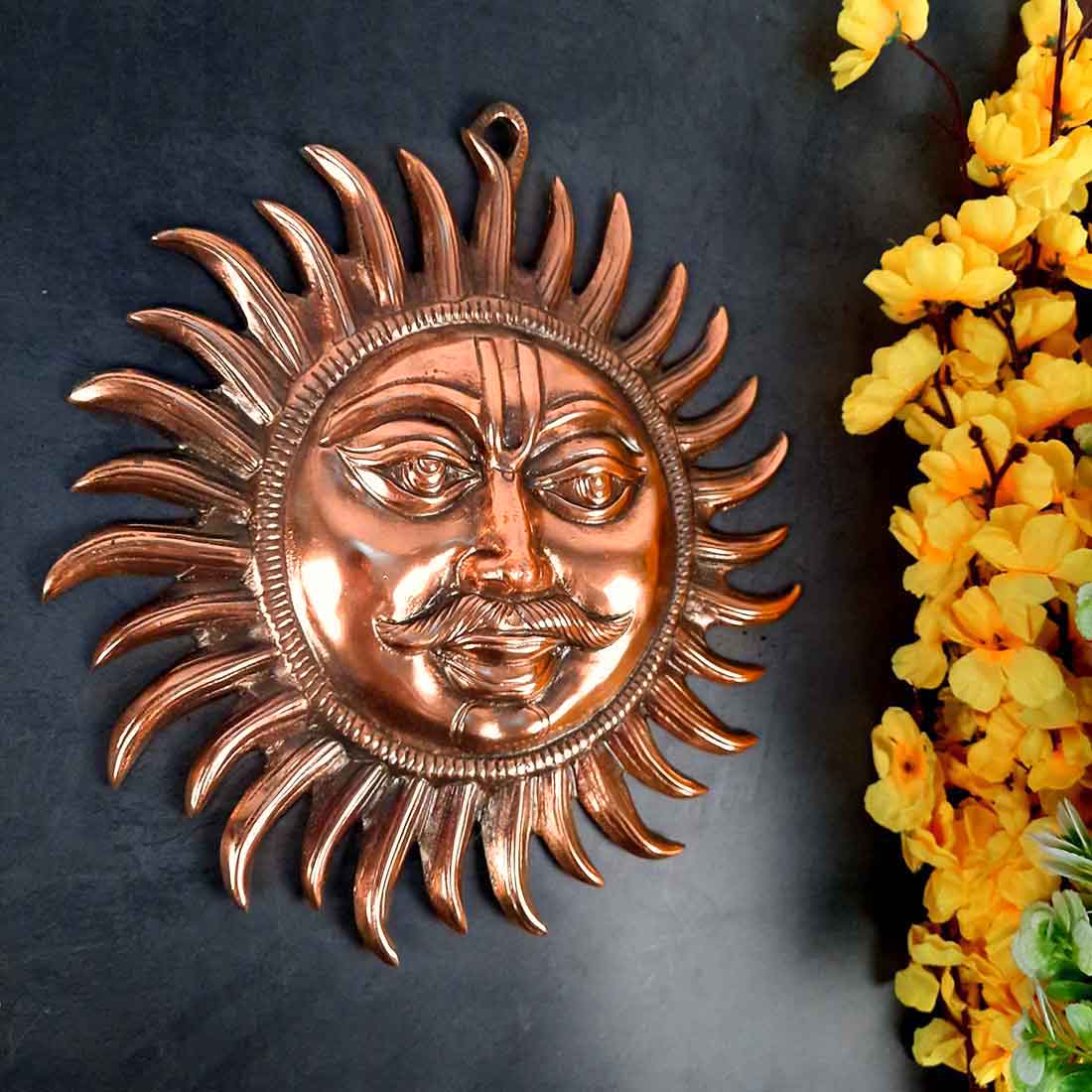 Sun Wall Hanging - Wall Decor for Pooja Room & Living Room - 13 Inch - ApkaMart