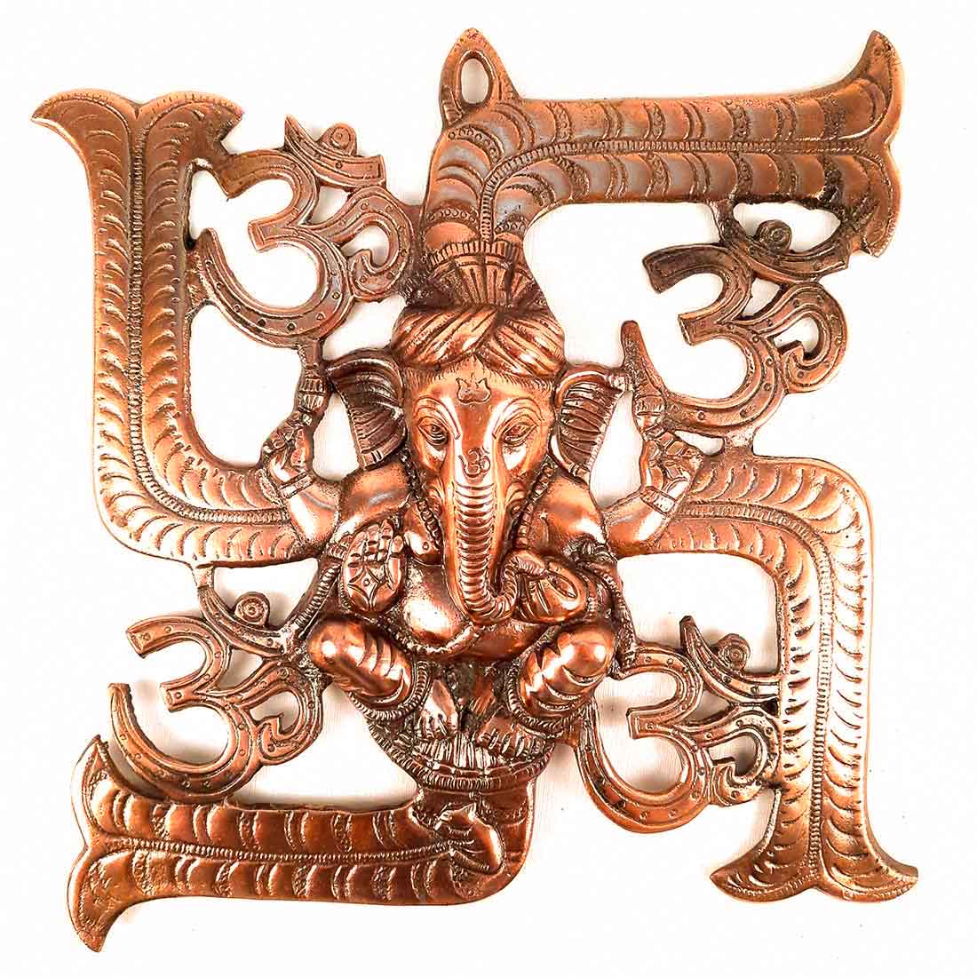 Swastik Ganesh Wall Decor - Vigha Harta Ganesha Wall Hanging -13 Inch - ApkaMart