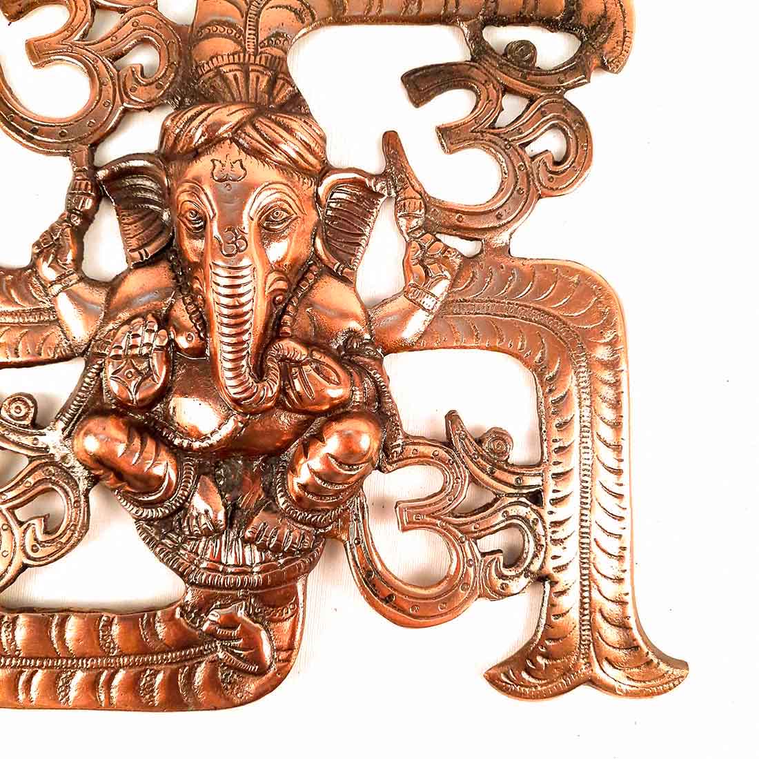 Swastik Ganesh Wall Decor - Vigha Harta Ganesha Wall Hanging -13 Inch - ApkaMart