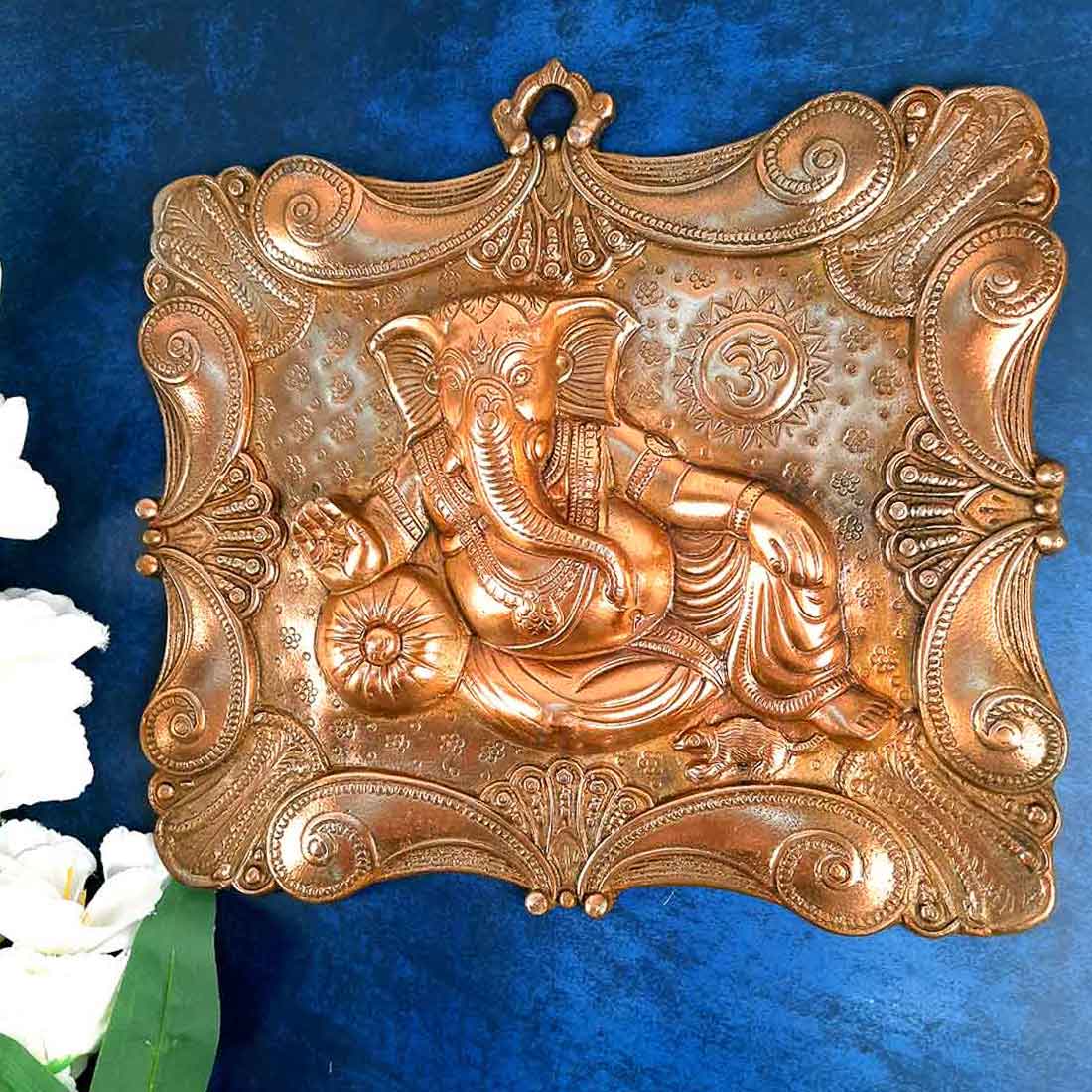 Ganesh Wall Hanging Statue | Ganesh Ji Wall Decor for Puja Room & Home Entrance |Temple Decor, Vastu, Diwali & House Warming Gift - 11 Inch