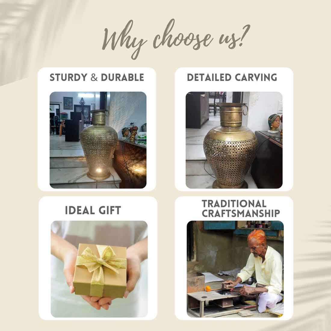 Vintage LED Pot - Antique Showpiece - For Table Decor & Gifts - 26 Inch - ApkaMart