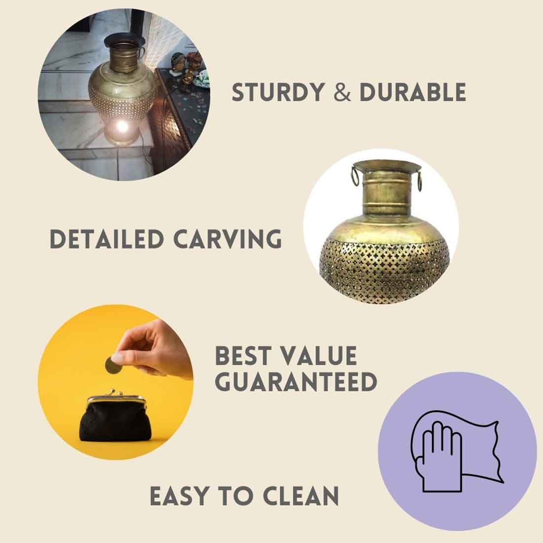 Beautiful LED Vase | Big Showpieces for Living Room - 20 Inch - ApkaMart