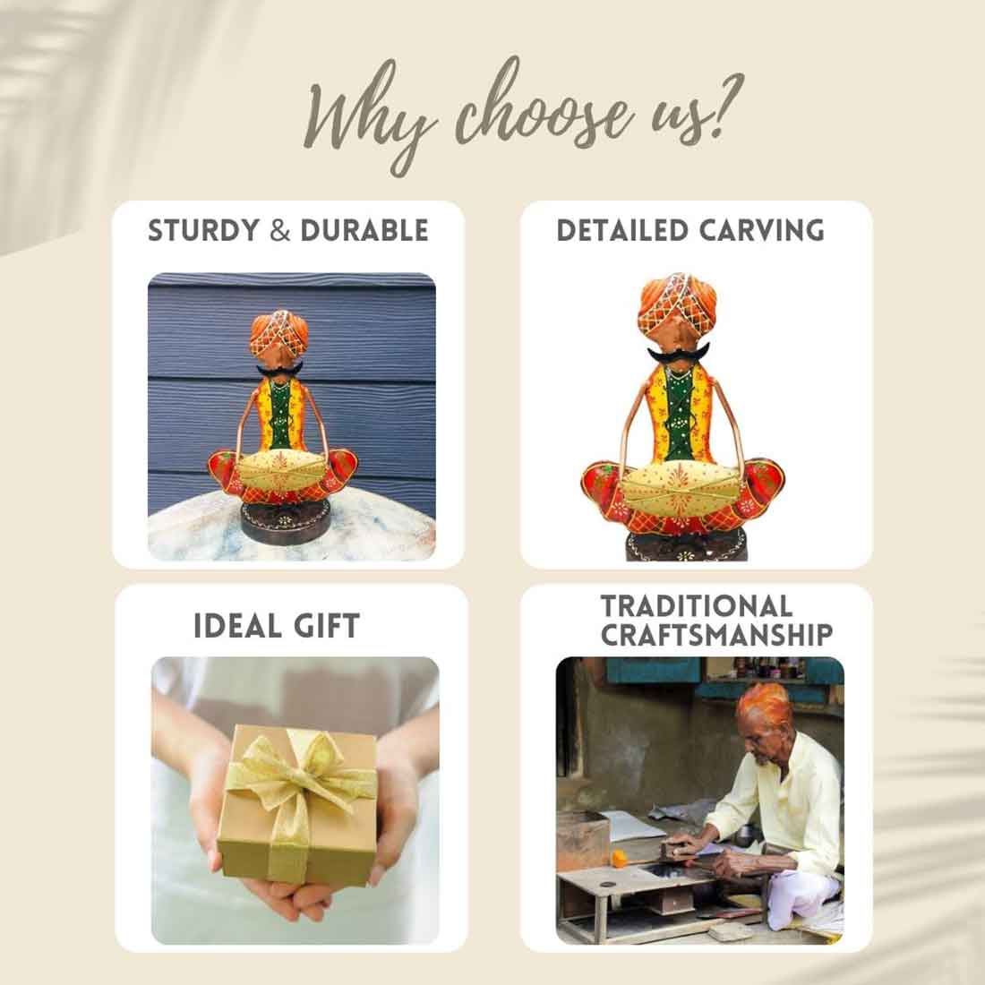 Musician Figurines - Musician Playing Dholak - 9 Inch - ApkaMart