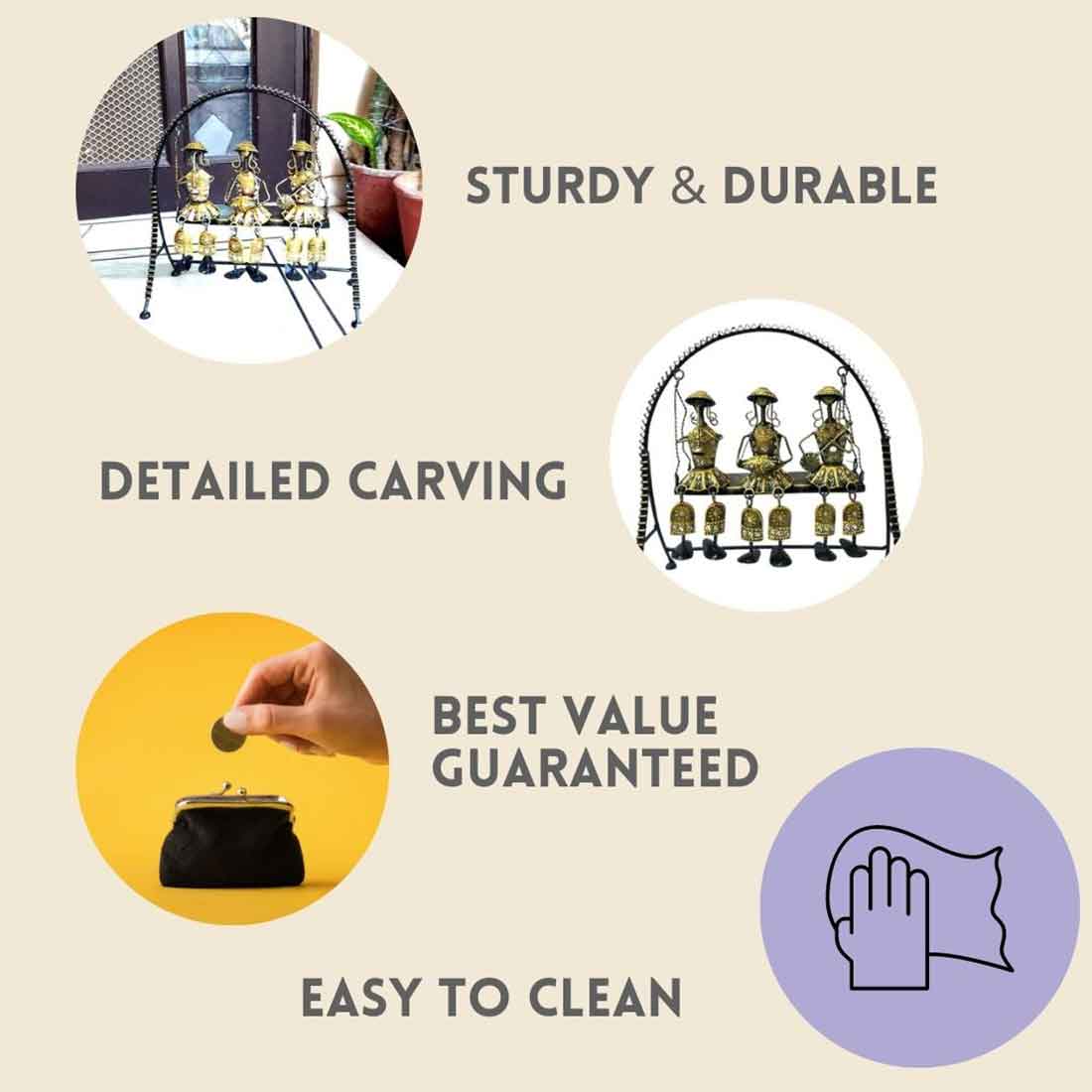 Musician Showpiece | Antique Showpiece - For Center Table Decoration-15 Inch - ApkaMart