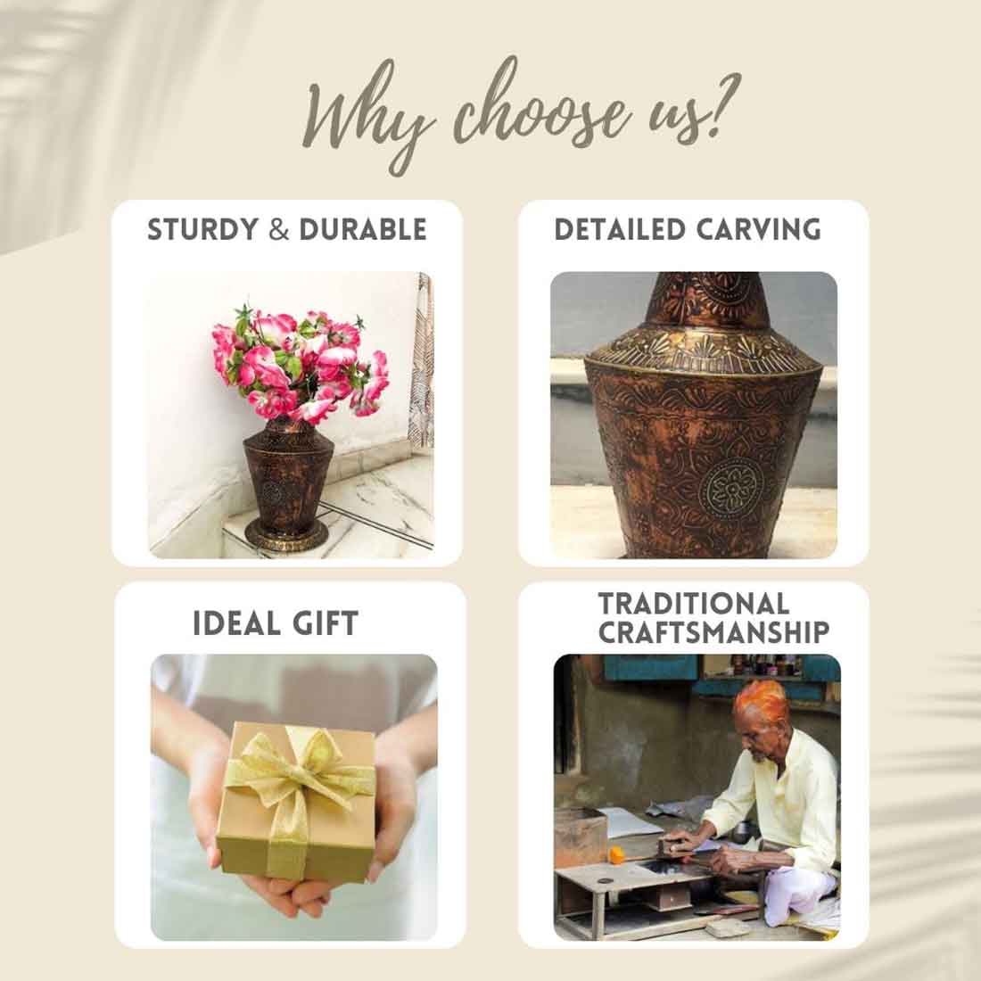 Big Flower Pot - Corner Flower Vase - For Living Room & Entrance -16 Inch-Apkamart