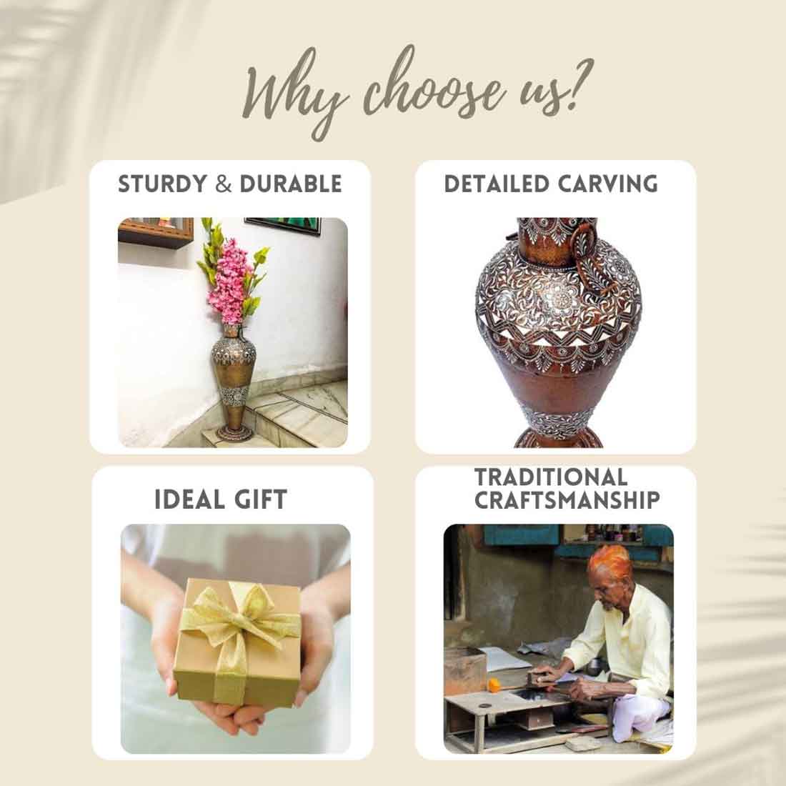 Corner Big Flower Vase | Big Flower Pot - for Living Room -26 Inch - ApkaMart