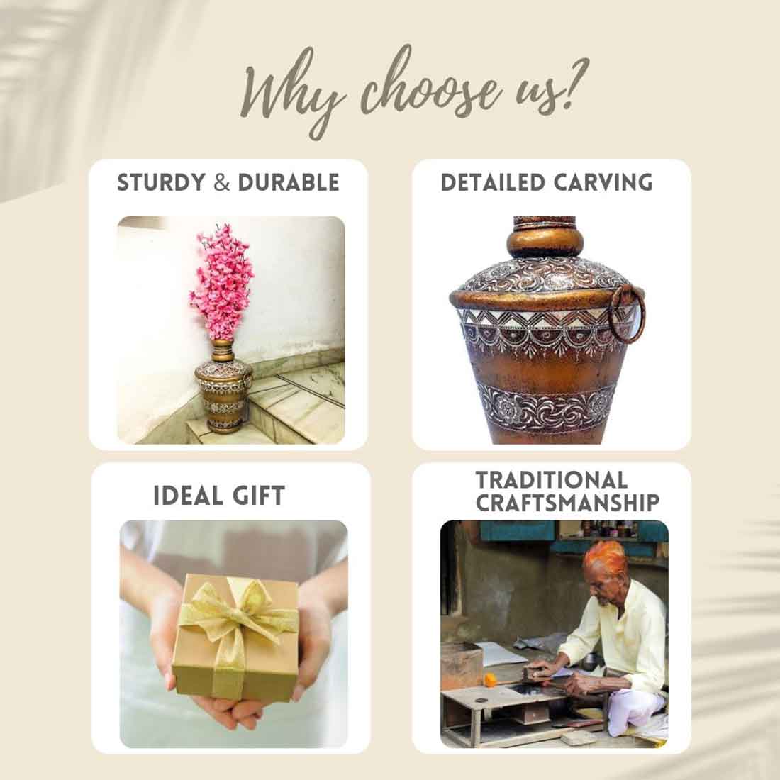 Big Flower Vase | Corner Vase - For Living Room & Hallway - 19 Inch - ApkaMart