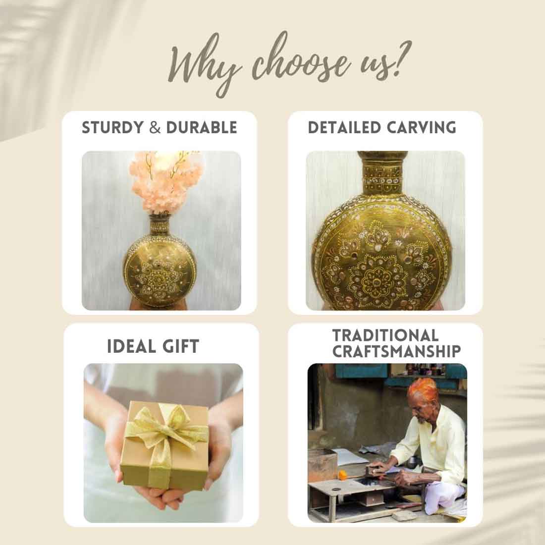 Vase for Living Room | Vase for Home Decor Handpainted -15 Inch - ApkaMart