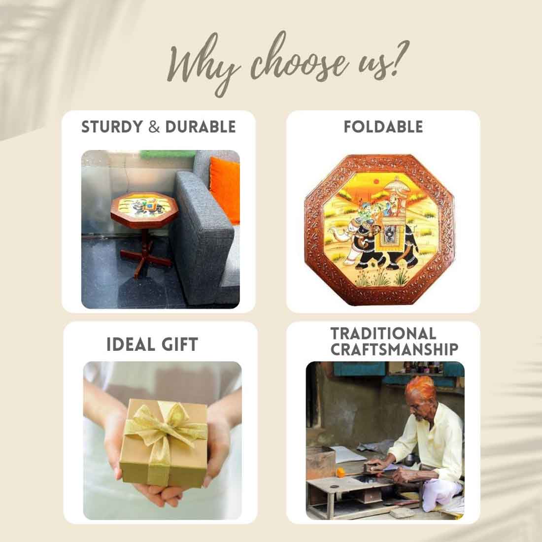 Lamp Table | Side Table for Living Room - for Office Decor & Gifts - Set of 2 - ApkaMart