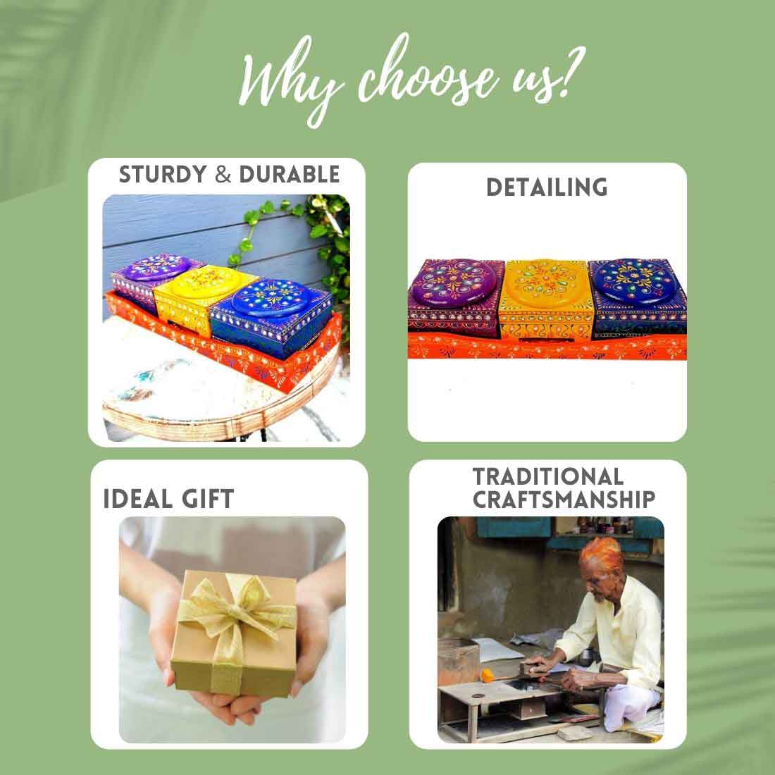 Snack Serving Platter with Bowls | Handmade Serveware - ApkaMart