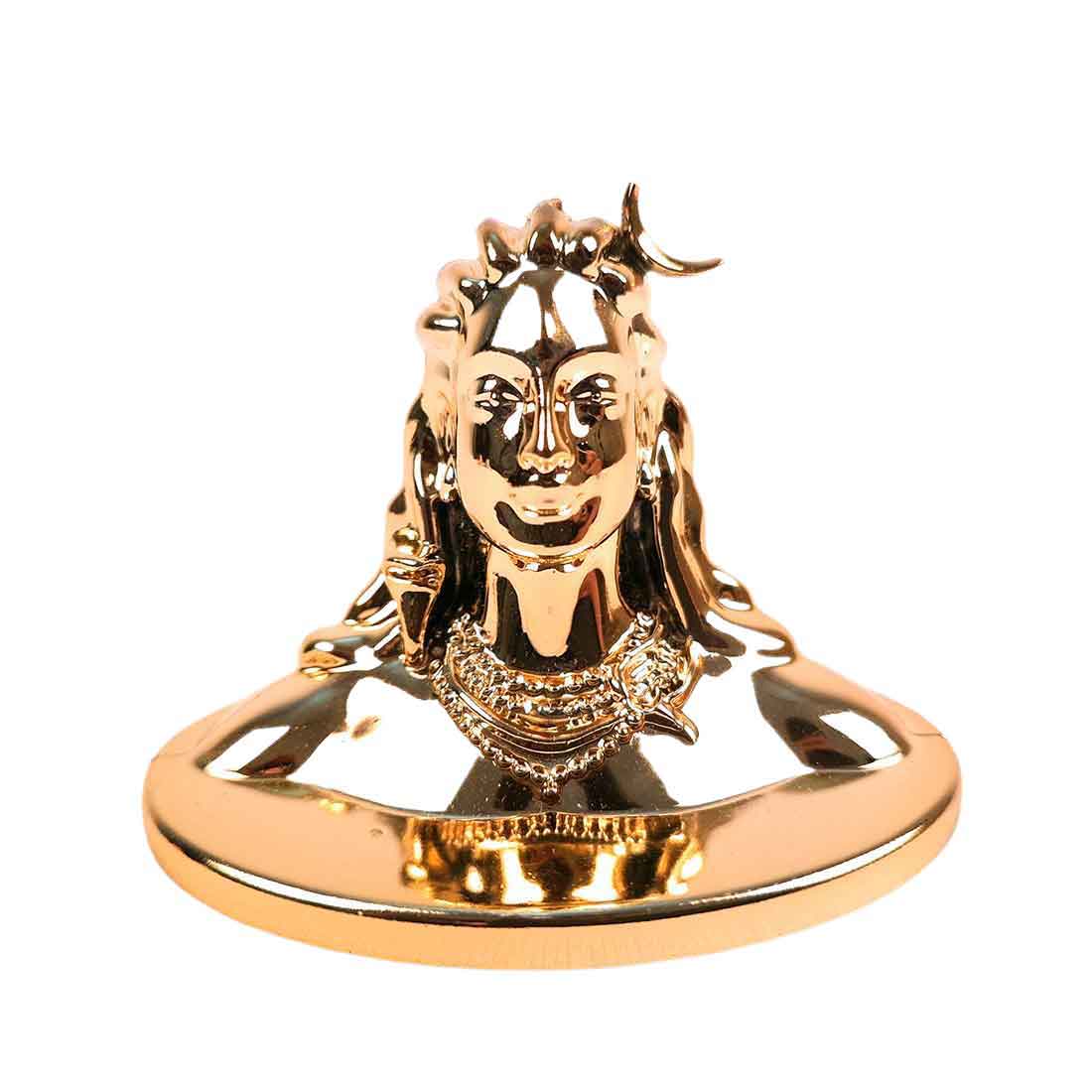 Adiyogi Statue - for Car Dash Board & for Pooja Home & Office Decor - 2 Inch #Color_Golden