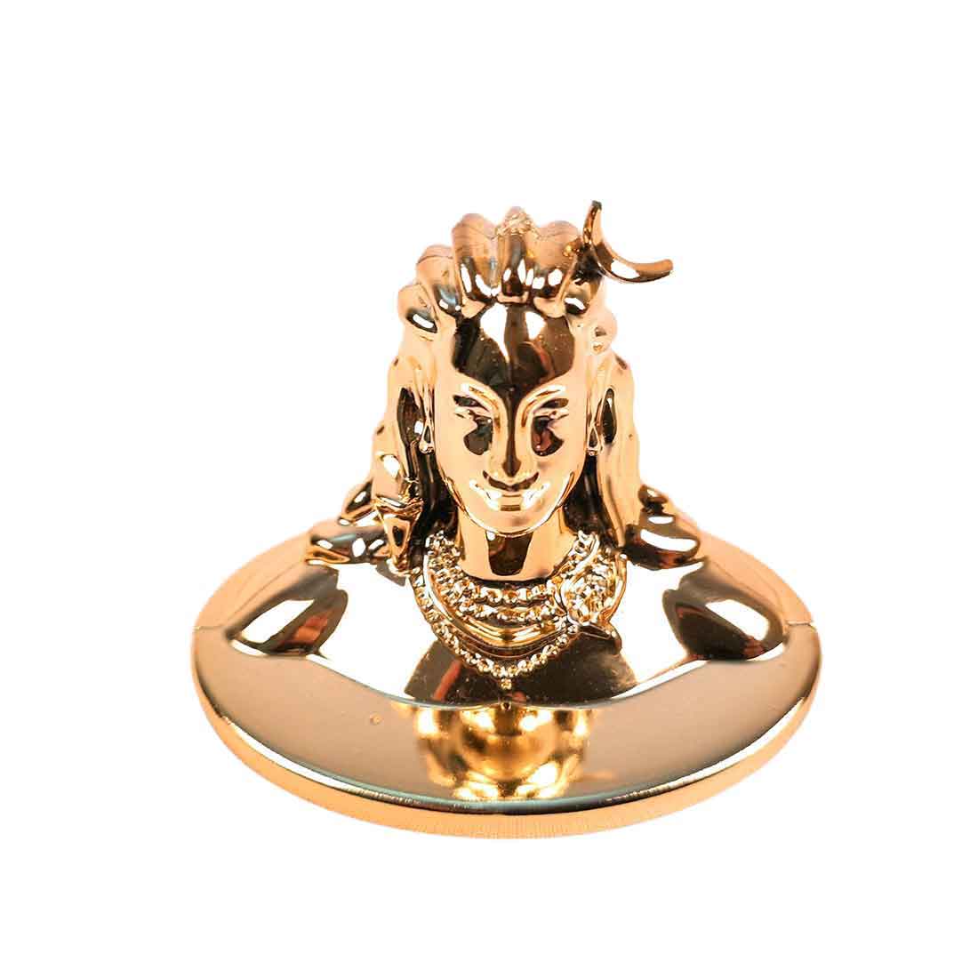 Adiyogi Statue - for Car Dash Board & for Pooja Home & Office Decor - 2 Inch #Color_Golden