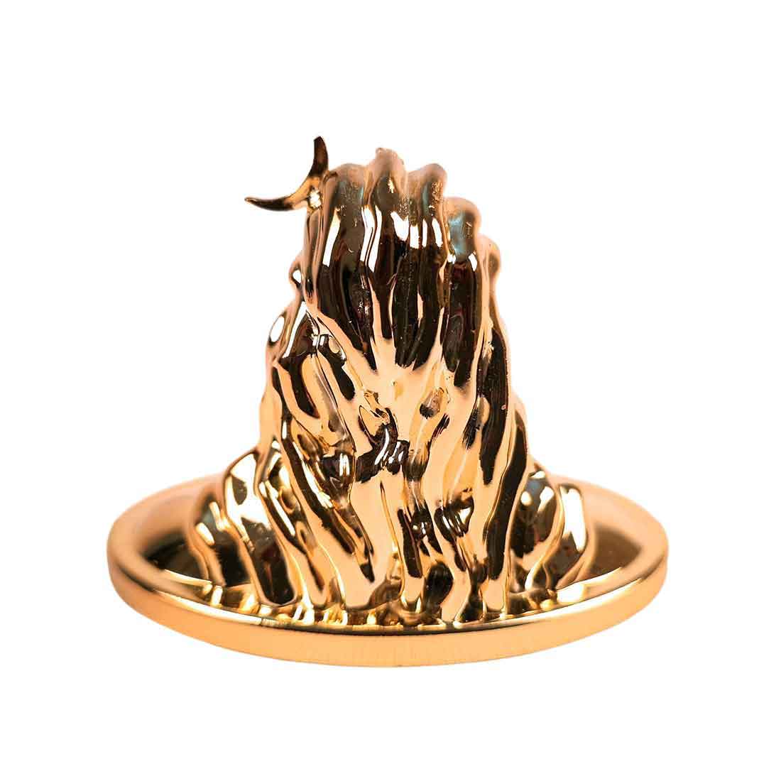 Adiyogi Statue - for Car Dash Board & for Pooja Home & Office Decor - 2 Inch #Color_Golden