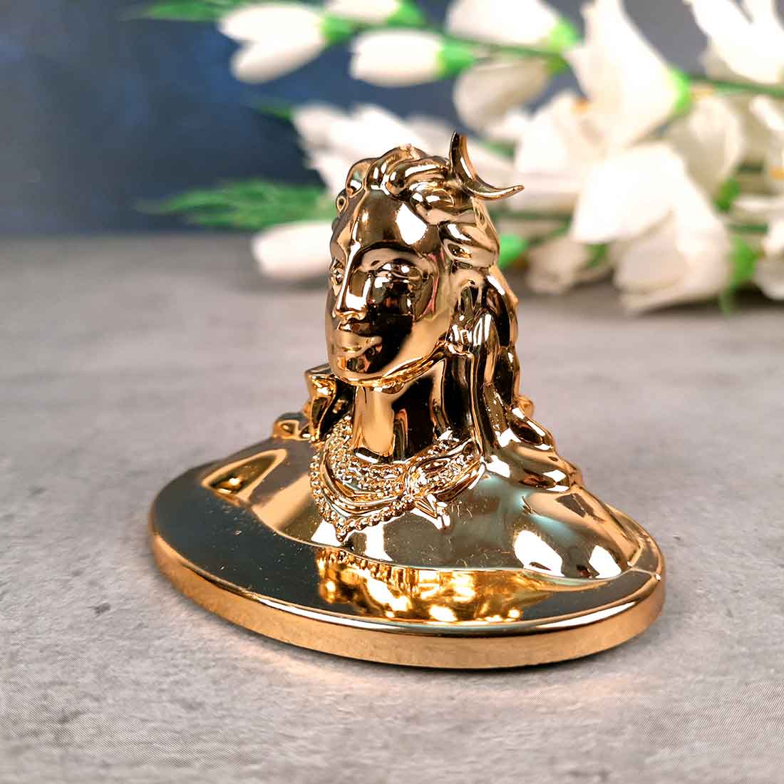Adiyogi Statue - for Car Dash Board & for Pooja Home & Office Decor - 2 Inch #Color_Golden