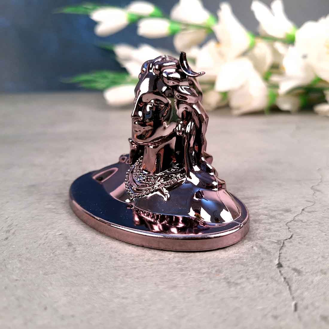 Adiyogi Statue - for Car Dash Board & for Pooja Home & Office Decor - 2 Inch #Color_Purple