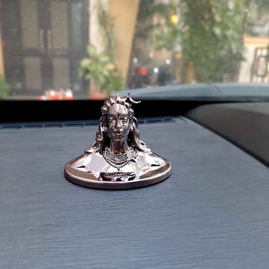 Adiyogi Statue - for Car Dash Board & for Pooja Home & Office Decor - 2 Inch #Color_Purple