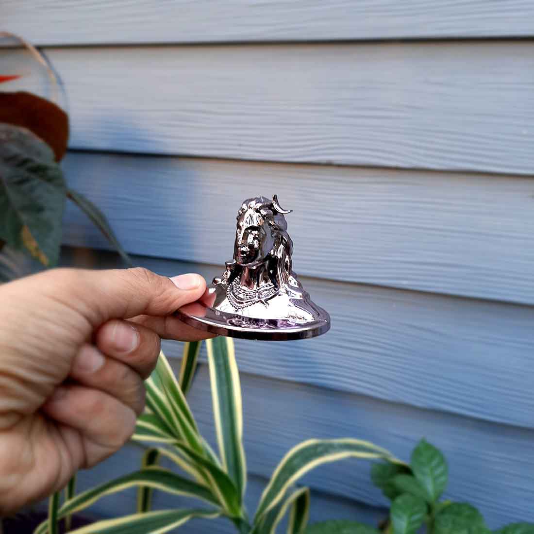 Adiyogi Statue - for Car Dash Board & for Pooja Home & Office Decor - 2 Inch #Color_Purple
