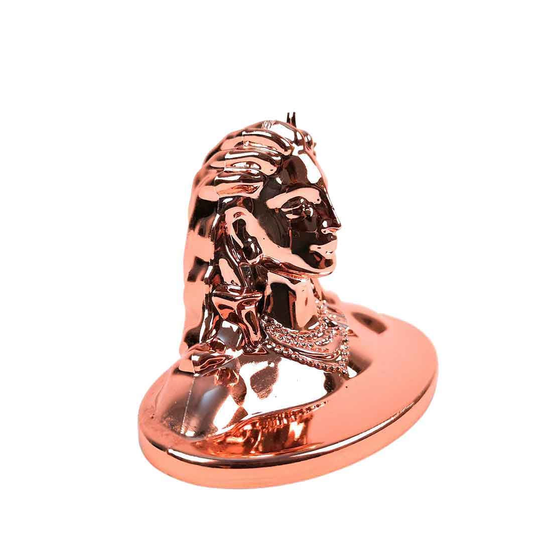 Adiyogi Statue - for Car Dash Board & for Pooja Home & Office Decor - 2 Inch #Color_Copper