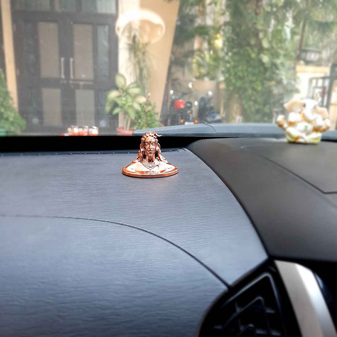 Adiyogi Statue - for Car Dash Board & for Pooja Home & Office Decor - 2 Inch #Color_Copper